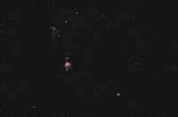 M42 Orionnebula,NGC1978,IC434,NGC 2024 mit 70mm Canon f4L,EOS 350Da