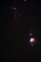 Orionnebel M42, Runningman NGC1978, Pferdekopfnebel IC 434/B33 und der Flamennebel NGC 2024, mit 200mm Canon f4L,EOS 350Da