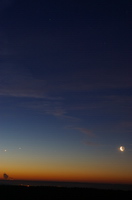 Morgenrot;Venus; Jupiter;aschgraues Mondlicht