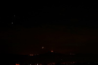 Venus, Jupiter und Mond über dem Steinsberg