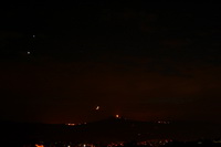 Venus, Jupiter und Mond über dem Steinsberg