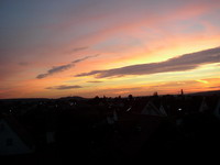 Abendrot über Steinsfurt