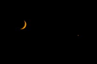 roter Mond und Venus